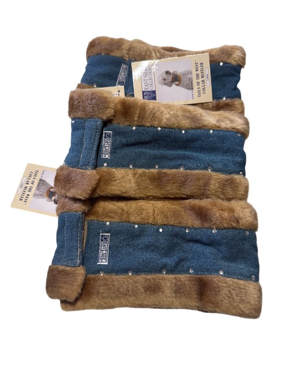 Lot of 3 East Side Collection Tails of the West collar muffler size L